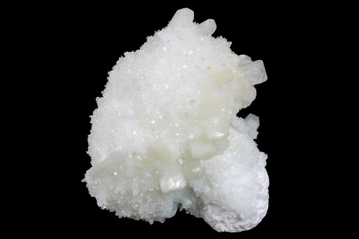 2.25" Stilbite and Apophyllite Crystals on Mordenite - India